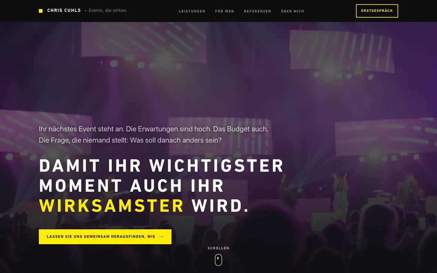 Screenshot der Website von Chris Cuhls